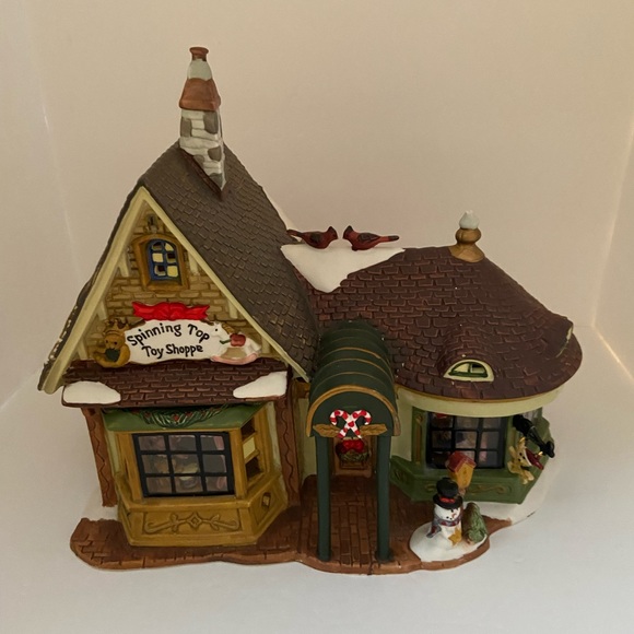 Santa's Workbench Spinning Top Toy Shoppe Victorian Series Christmas Village - Picture 8 of 9